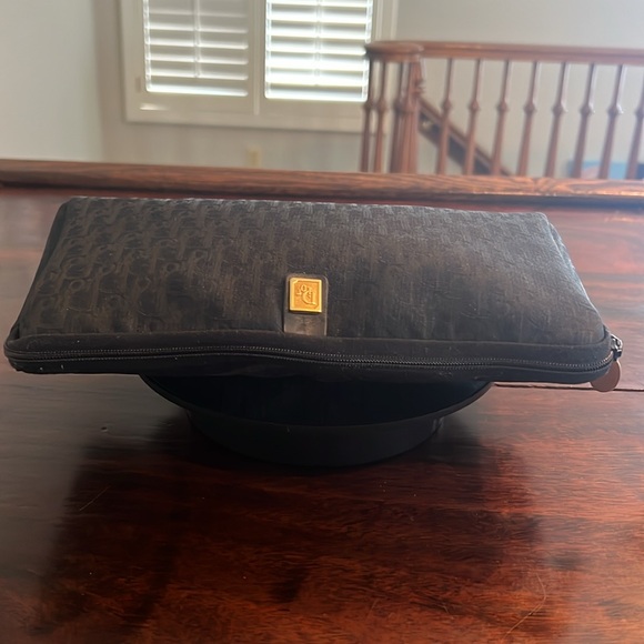 DIOR Vintage Trotter Canvas Clutch Jet Black - Picture 8 of 12